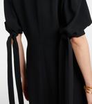 Мини-платье из крепа с рукавами-фонариками Chloé, черный - фото 6