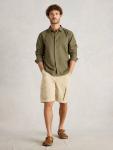 Футболка Ely Linen Blend Regular Fit White Stuff, Khaki Green - фото