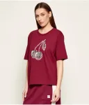 Футболка regular fit Marc Cain, бордовый - фото