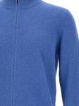 Свитер на молнии из шерсти Kangra, синий - фото 5