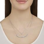 Swarovski Серебристо-белое ожерелье для женщин - фото 4