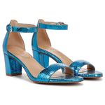 Женские босоножки Vera Naturalizer, blue metallic snake print leather - фото