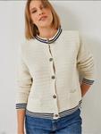 Вязаный кардиган Bianco Lucci, кремовый - фото