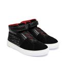 Кроссовки детские Boss Kidswear кожаные высокие на липучке, черный - фото 3