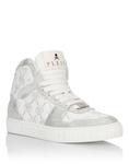Высокие кроссовки Carson Monogram Strass Philipp Plein, белый - фото