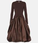 Платье Kenlie со сборками и миди Simkhai, коричневый - фото