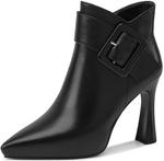 Женские сапоги на каблуке SWZEC, Black - фото