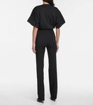 Брюки прямого кроя из твила ALAÏA, черный - фото 3