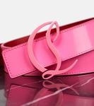 Кожаный ремень с логотипом Christian Louboutin, розовый - фото 3