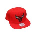 Мужская бейсболка Nba Chicago Bulls Core Basic Snapback красного цвета Mitchell & Ness - фото