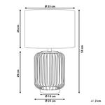 Настольная лампа Beliani, 35x35x58 см, белый - фото 3