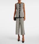 Брюки-капри в клетку Мики Simkhai, Black White Check - фото 2