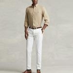 Льняная рубашка Polo Ralph Lauren, хаки - фото 10