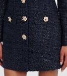 Мини-платье из букле Self-Portrait, Navy - фото 6