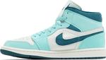 Кроссовки Wmns Air Jordan 1 Mid SE 'Bleached Turquoise', синий - фото 3