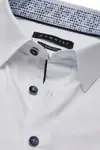 Рубашка bugatti с длинными рукавами и нижней пуговицей, белый - фото 4