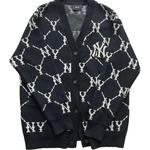 Монограмма Вязаный свитер Унисекс Черный MLB - фото 2