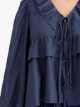 Блузка с рюшами Charlotte A-VIEW, Navy - фото 3