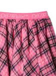 Off-White Kids клетчатая мини-юбка Bookish с логотипом, розовый - фото 3