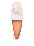 Tod's лоферы с кисточками, нейтральный цвет - фото 4
