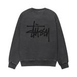 Свитер Stussy Basic Crew Pigment Dyed, Black/Black - фото 2