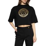 Кроп-топ с короткими рукавами VERSACE, черный - фото 4