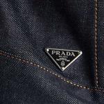 Мужская джинсовая куртка Prada, темно-синий - фото 4