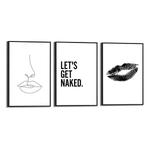 Фрески Reinders Set Frau Trendy (3 шт), черный - фото