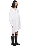 Халина платье-рубашка мини с удлинённым плечом Ann Demeulemeester, белый - фото 2