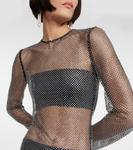 Мини-платье с отделкой из перьев Giuseppe di Morabito, черный - фото 4