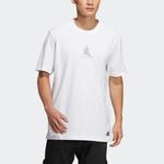 Футболка adidas Casual Sports Breathable Pattern Short Sleeve White, белый - фото 2