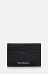 Кожаный визитница Michael Kors, черный - фото