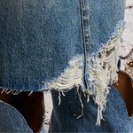 Джинсовая юбка с потертостями и бахромой Jesse R13, цвет Clinton Blue - фото 8