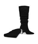 Кожаные сапоги на башенной колонне Karl Lagerfeld, черный - фото 4