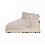 Снежные ботинки женские Camel / Desert / Sand / Black SNOWELF, черные плоские - фото 10