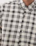 COLLUSION Клетчатая рубашка унисекс в черно-белой гамме - фото 3