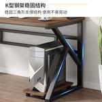 Компьютерный стол Xinmeikai 160x60 см, белая рама + карбон, с полкой - фото 7