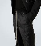 Каргобрюки Cargobelas в стиле твил Rick Owens, черный - фото 5