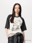 Футболка Uniqlo Peanuts серая (Oversized) - фото 2