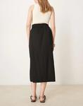 Плиссированная юбка миди черного цвета YAS - фото 5