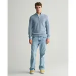 Свитер Gant 8030199 half zip, синий - фото 5