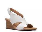 Kyarra Aster Wedge Сандалии Clarks, White - фото