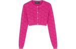 Button Up Cropped Cardigan VERSACE, розовый - фото