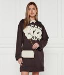 Сумка-мессенджер Pinko из натуральной кожи, экрю - фото 2