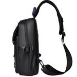 Warrior PU Слинг-сумка Regular Мужская Черная, Крутой Черный [Вместительная слинг-сумка] - фото 5