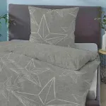 Постельное белье серое 1x 135x200 см + 1x 80x80 см Biberna - фото 5