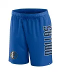 Мужские синие шорты Dallas Mavericks Post Up Mesh Fanatics - фото 3