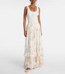 Хлопковый топ с рубчиком Chloé, белый - фото 2