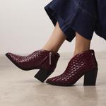 Ботинки GIOSEPPO Women's Classic Oxford Boot, Burgundy Red - фото 5