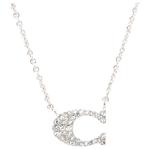 COACH Серебряное металлическое колье Women's Silver - фото